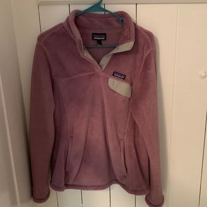 Purple Patagonia quarter button with pocket